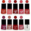 Nail Paint | Glossy &amp; Shine Nail Polish Combo| 6 ml Each) - Set of 10 Multicolor,05435