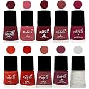 Nail Paint | Glossy &amp; Shine Nail Polish Combo| 6 ml Each) - Set of 10 Multicolor,05544