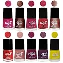 Nail Paint | Glossy &amp; Shine Nail Polish Combo| 6 ml Each) - Set of 10 Multicolor,05095