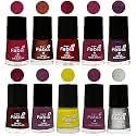 Nail Paint | Glossy &amp; Shine Nail Polish Combo| 6 ml Each) - Set of 10 Multicolor,05892