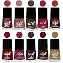 Nail Paint | Glossy &amp; Shine Nail Polish Combo| 6 ml Each) - Set of 10 Multicolor,05861