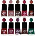 Nail Paint | Glossy &amp; Shine Nail Polish Combo| 6 ml Each) - Set of 10 Multicolor,05854