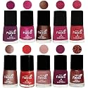 Nail Paint | Glossy &amp; Shine Nail Polish Combo| 6 ml Each) - Set of 10 Multicolor,05057