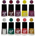 Nail Paint | Glossy &amp; Shine Nail Polish Combo| 6 ml Each) - Set of 10 Multicolor,05934