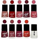 Nail Paint | Glossy &amp; Shine Nail Polish Combo| 6 ml Each) - Set of 10 Multicolor,05516