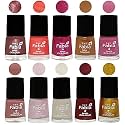 Nail Paint | Glossy &amp; Shine Nail Polish Combo| 6 ml Each) - Set of 10 Multicolor,05584