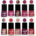 Nail Paint | Glossy &amp; Shine Nail Polish Combo| 6 ml Each) - Set of 10 Multicolor,05058