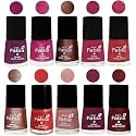 Nail Paint | Glossy &amp; Shine Nail Polish Combo| 6 ml Each) - Set of 10 Multicolor,05038