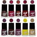 Nail Paint | Glossy &amp; Shine Nail Polish Combo| 6 ml Each) - Set of 10 Multicolor,05888