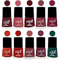 Nail Paint | Glossy &amp; Shine Nail Polish Combo| 6 ml Each) - Set of 10 Multicolor,05541