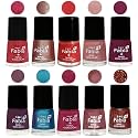 Nail Paint | Glossy &amp; Shine Nail Polish Combo| 6 ml Each) - Set of 10 Multicolor,05219