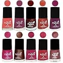 Nail Paint | Glossy &amp; Shine Nail Polish Combo| 6 ml Each) - Set of 10 Multicolor,04849