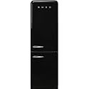 Smeg FAB32 Retro Refrigerator– 50s Style Fridge with Bottom Freezer, No-Frost, LED Display &amp; Lighting, LifePlus Zone, Multi-Airflow – 12.2 cu ft – Black - Made in Italy