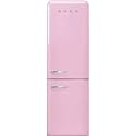 Smeg FAB32 Retro Refrigerator – 50s Style Fridge with Bottom Freezer, No-Frost, LED Display &amp; Lighting, LifePlus Zone, Multi-Airflow – 12.2 cu ft – Pink - Made in Italy
