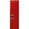 Smeg FAB32 Retro Refrigerator-Freezer – 50s Style Fridge with Bottom Freezer, No-Frost, LED Display &amp; Lighting, LifePlus Zone, Multi-Airflow – 12.2 cu ft – Made in Italy - Red