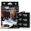SmellWell - Scented Shoe Deodorizer Inserts - Odor Eliminators - Activated Bamboo Charcoal + Minerals - Natural Fresheners for shoes, bags, gloves - 6 x 1.8oz Original Size - Black Zebra