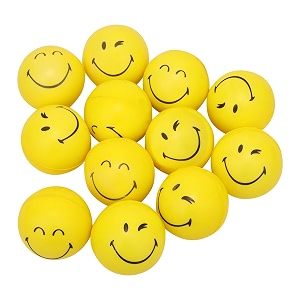 smiley face squeeze ball soft ball pack of 12 ball