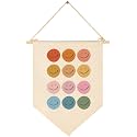 Smiley Face-Gift for Boys Girls Kids-Canvas Hanging Flag Pennant Banner Wall Decor Gift for Classroom Nursery Homeschool Baby Room Playroom Reading Room Bedroom Front Door-Baby Present Shower