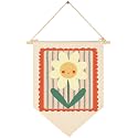 Smiley Flower-Kid's Room Wall Decor Gift for Baby Boys Girls Kids-Canvas Hanging Banner Pennant Wall Decor Gift for Nursery Homeschool Baby Room Playroom Bedroom