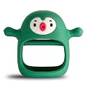 Smily Mia Penguin Buddy Never Drop Silicone Baby Teething Toy for 0-6month Infants, Baby Chew Toys for Teething Pain Relief, Hand Teether for 3-6Months,Gum Massager for Babies (Light Blue)
