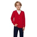 SMINLING Pinker Boys School Uniform Cardigan Sweater V-Neck Soft Cotton Clothing