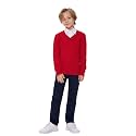 SMINLING Pinker Boys Sweater Pullover School Uniform V-Neck Soft Cotton Clothing