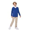 SMINLING Pinker Boys Sweater Pullover School Uniform V-Neck Soft Cotton Clothing