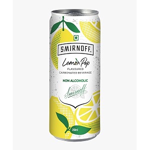 smirnoff lemon pop cocktail amp mocktail mixer pack of 12 x 250 ml  sparkling lemon flavoured carbonated beverage  non-alcoholic citrus drink  refreshing party mixer