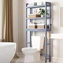 Smiry Bamboo Over The Toilet Storage Cabinet, 3 Tier, Grey