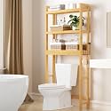 Smiry Bamboo Over The Toilet Storage Cabinet, 3 Tier, Natural