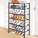 Smiry Bamboo Shoe Rack, 12 Vertical Slats, 6 Tier - 26.8" Wide, Brown