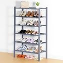Smiry Bamboo Shoe Rack, 14 Vertical Slats, 6 Tier - 26.8" Wide, Grey