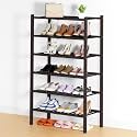 Smiry Bamboo Shoe Rack, 14 Vertical Slats, 6 Tier - 26.8" Wide, Brown