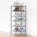Smiry Bamboo Shoe Rack, 8 Vertical Slats, 6 Tier - 17.3" Wide, Grey