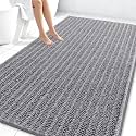Smiry Bathroom Rugs 108X72, Extra Soft Rubber Backing Chenille Bath Mats