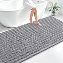 Smiry Bathroom Rugs 120X36, Extra Soft Rubber Backing Chenille Bath Mats