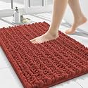 Smiry Bathroom Rugs 24X16, Extra Soft Rubber Backing Chenille Bath Mats