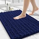 Smiry Bathroom Rugs 24X16, Extra Soft Rubber Backing Chenille Bath Mats