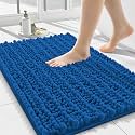 Smiry Bathroom Rugs 24X16, Extra Soft Rubber Backing Chenille Bath Mats