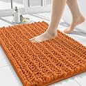 Smiry Bathroom Rugs 24X16, Extra Soft Rubber Backing Chenille Bath Mats