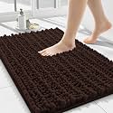 Smiry Bathroom Rugs 24X16, Extra Soft Rubber Backing Chenille Bath Mats