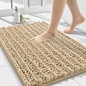 Smiry Bathroom Rugs 24X16, Extra Soft Rubber Backing Chenille Bath Mats
