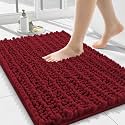 Smiry Bathroom Rugs 24X16, Extra Soft Rubber Backing Chenille Bath Mats