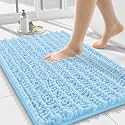 Smiry Bathroom Rugs 24X16, Extra Soft Rubber Backing Chenille Bath Mats