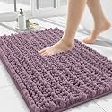 Smiry Bathroom Rugs 24X16, Extra Soft Rubber Backing Chenille Bath Mats