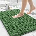 Smiry Bathroom Rugs 24X16, Extra Soft Rubber Backing Chenille Bath Mats
