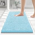 Smiry Bathroom Rugs 24X16, Luxury Chenille Extra Soft Absorbent Bath Mat