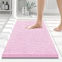 Smiry Bathroom Rugs 24X16, Luxury Chenille Extra Soft Absorbent Bath Mat
