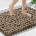 Smiry Bathroom Rugs 30X18, Extra Soft Rubber Backing Chenille Bath Mats