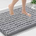 Smiry Bathroom Rugs 30X18, Extra Soft Rubber Backing Chenille Bath Mats